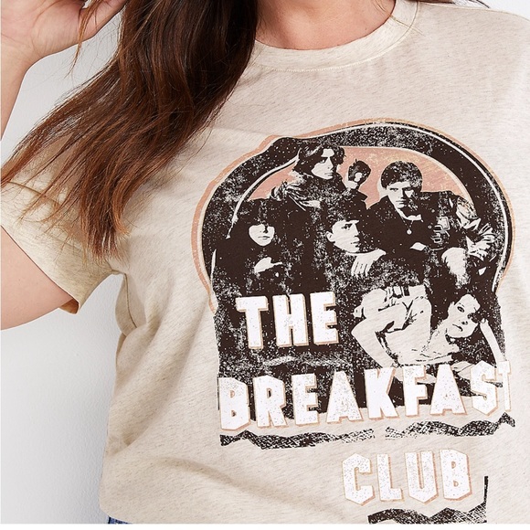 Maurices Tops - Maurices "The Breakfast Club" Oversized Boyfriend Fit Short Sleeve T-shirt